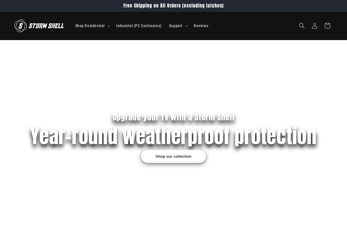 Storm Shell TV homepage screenshot