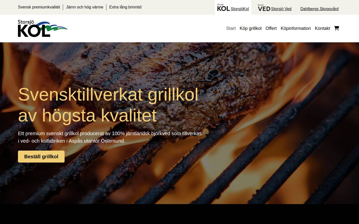 Storsjokol homepage screenshot
