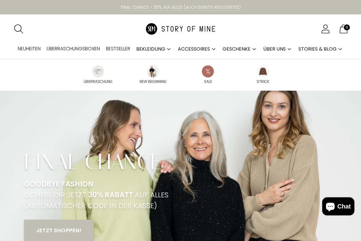 STORY OF MINE - Fair Fashion homepage screenshot