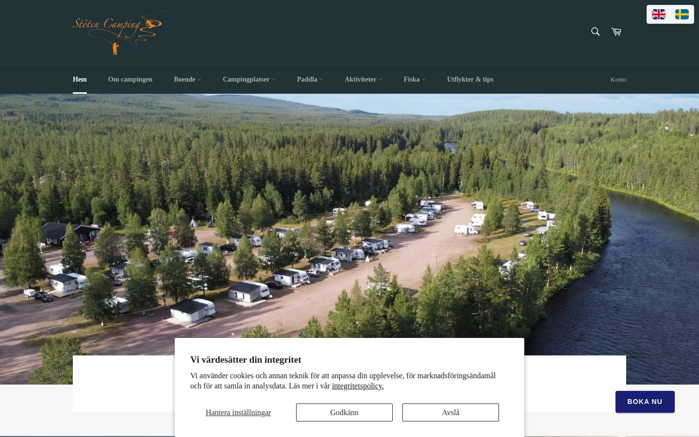 stotencamping.se homepage screenshot