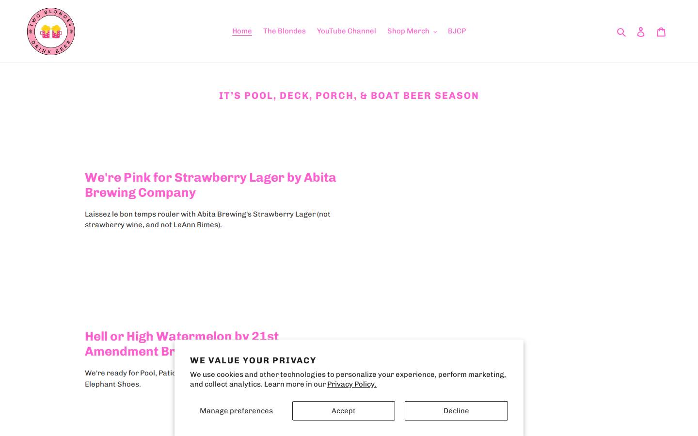 stoutreviews.com homepage screenshot