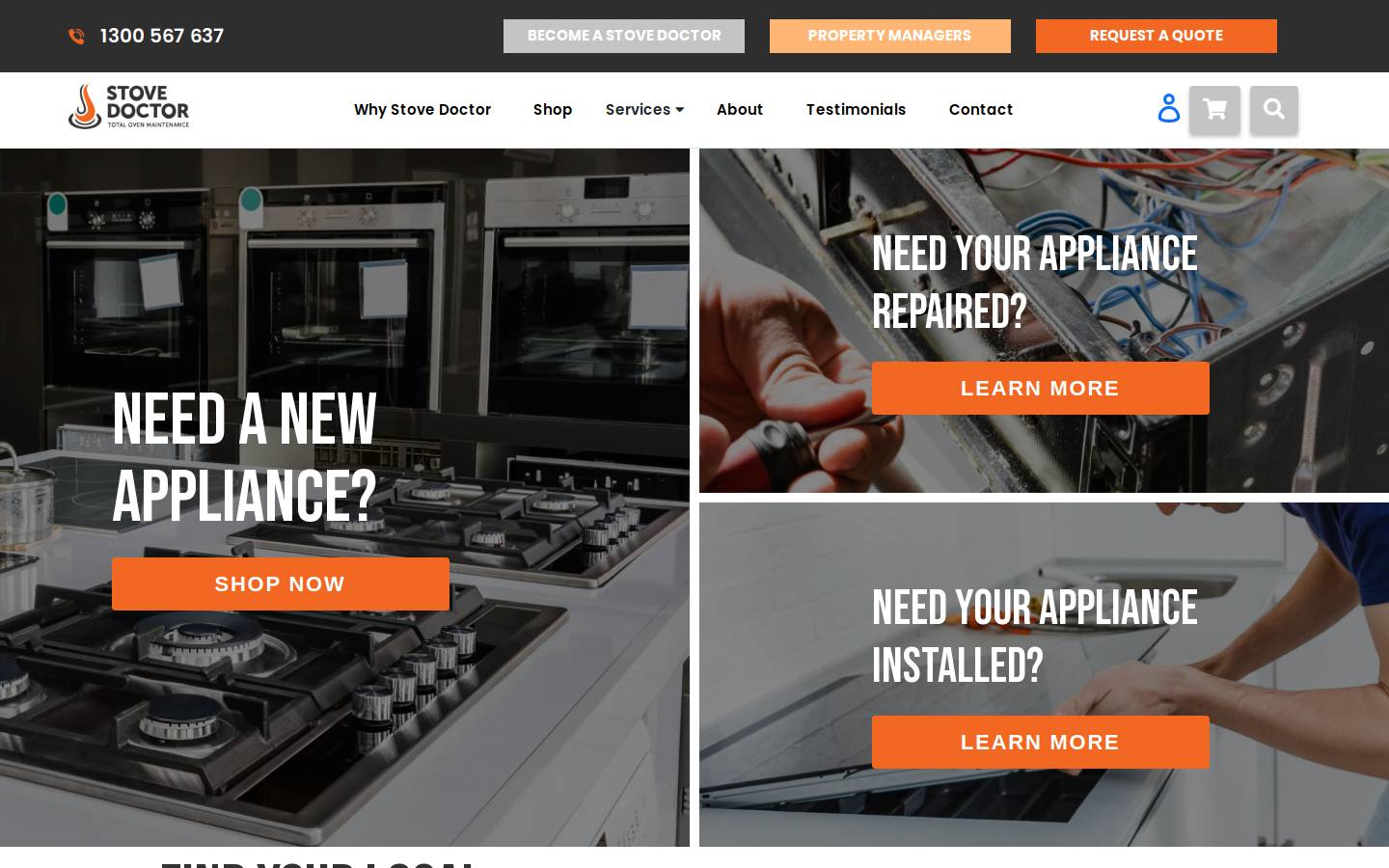 stovedoc.com.au homepage screenshot