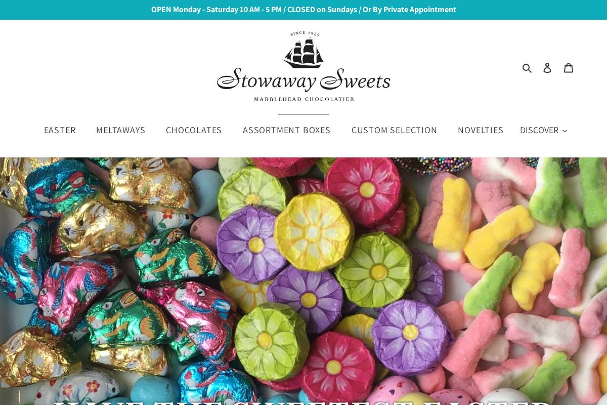 stowawaysweets.com homepage screenshot