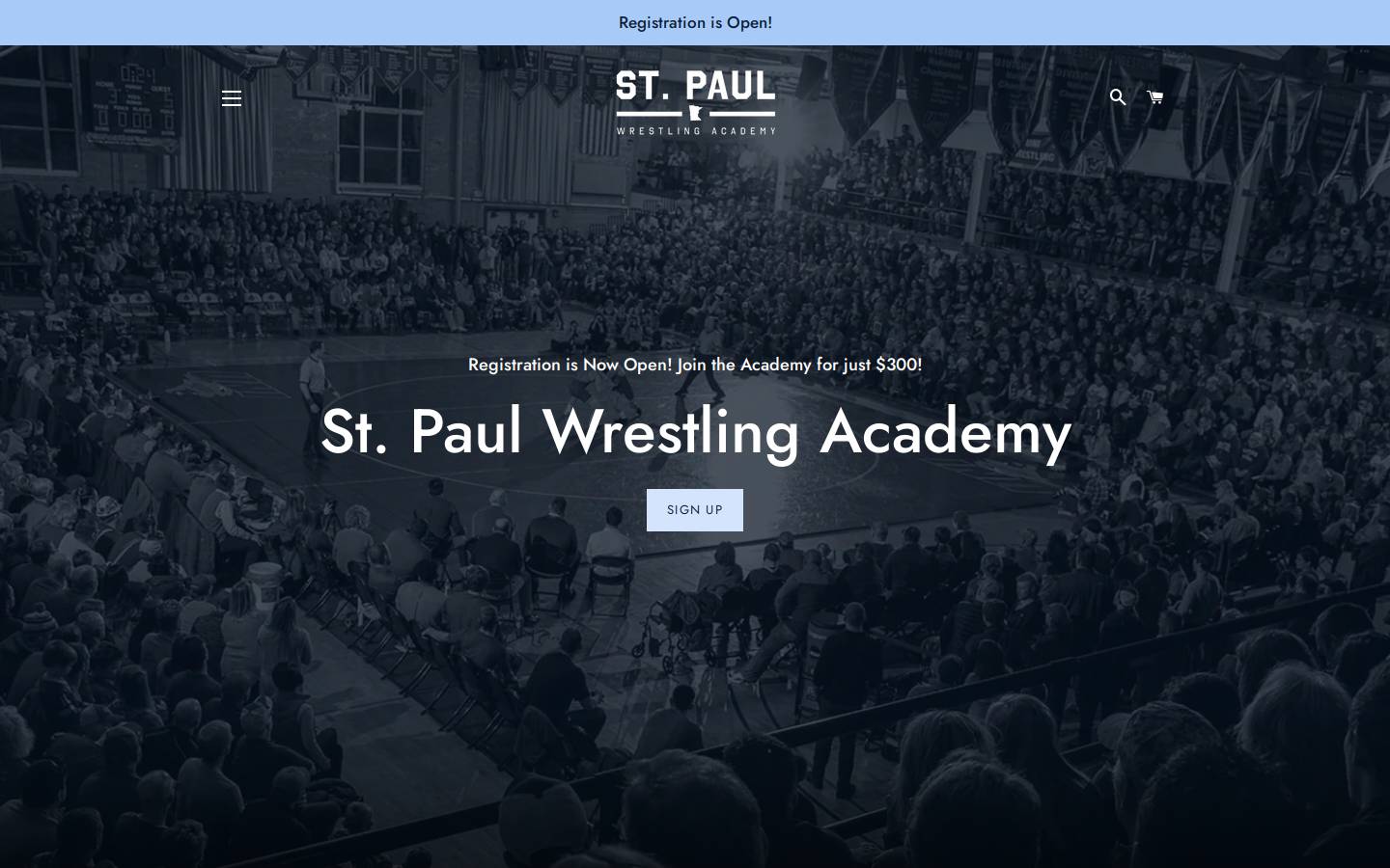 stpaulwrestling.com homepage screenshot
