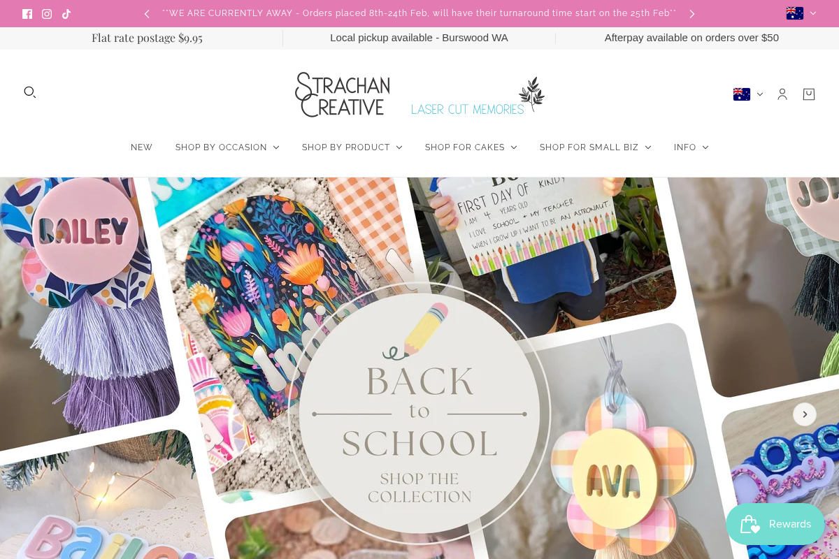 strachancreative.com.au homepage screenshot