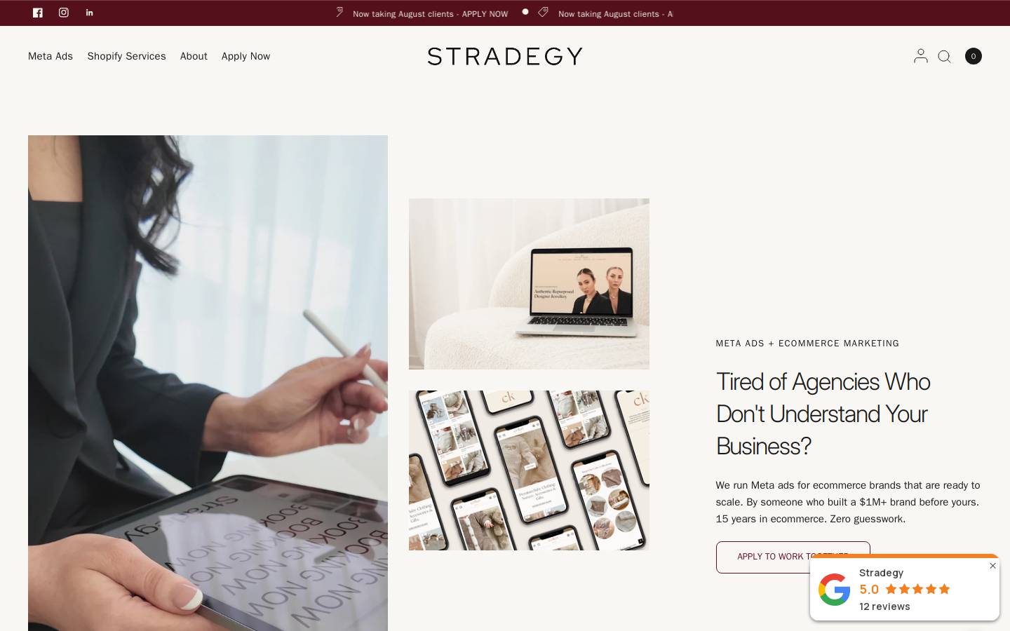 stradegy.com.au homepage screenshot