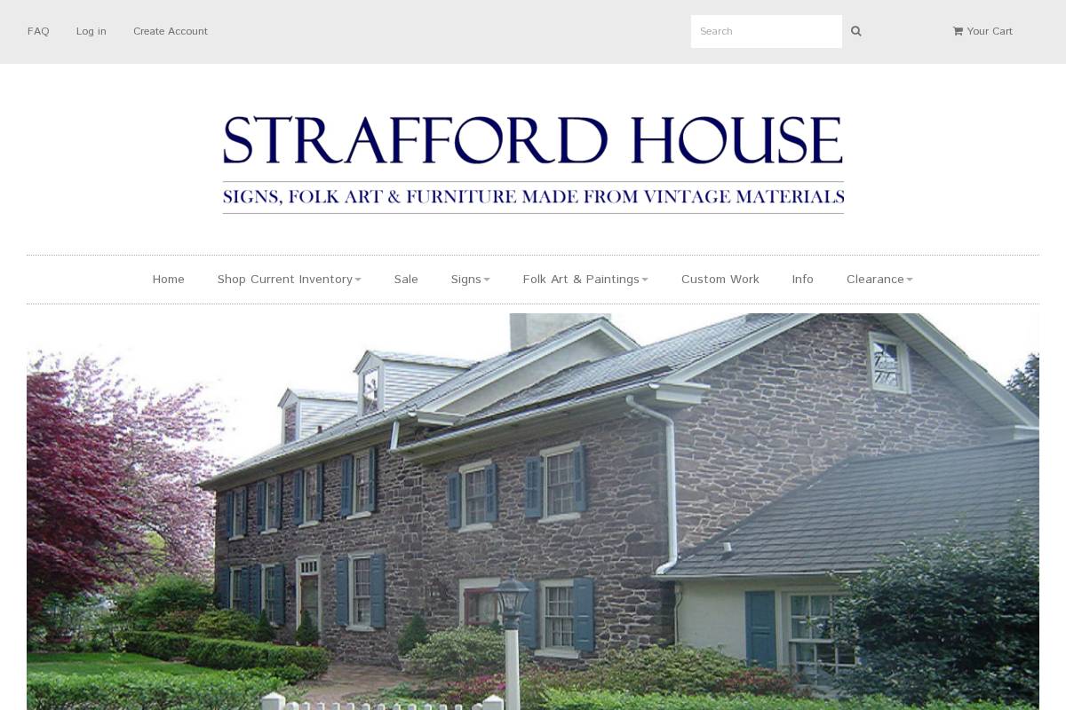straffordhouse.com homepage screenshot