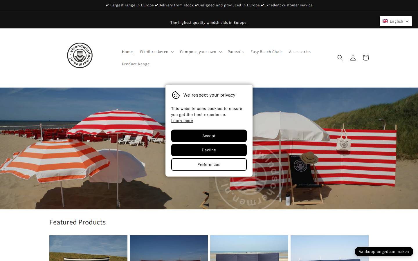 strandwindschutz.de homepage screenshot