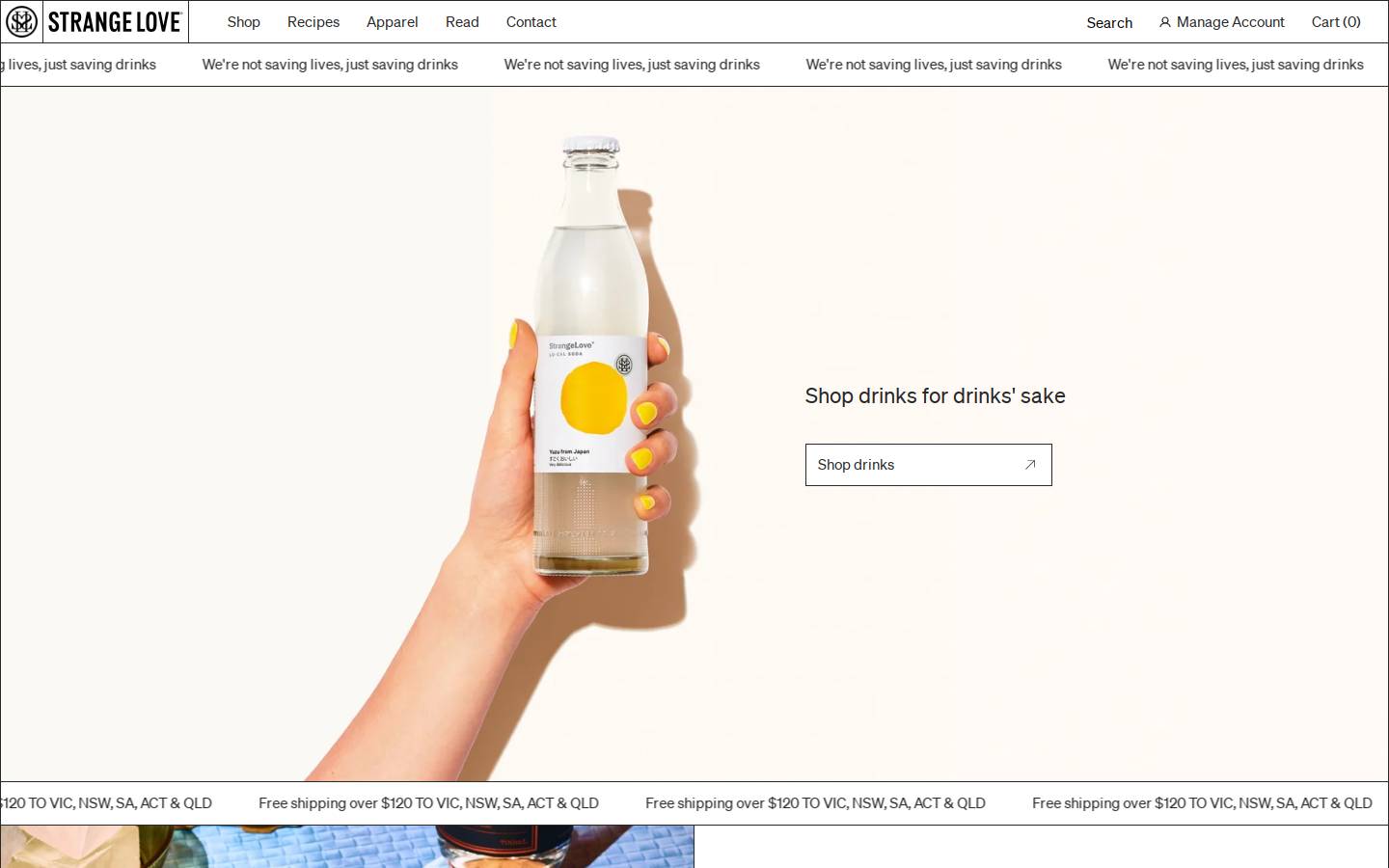 strangelove.com.au homepage screenshot
