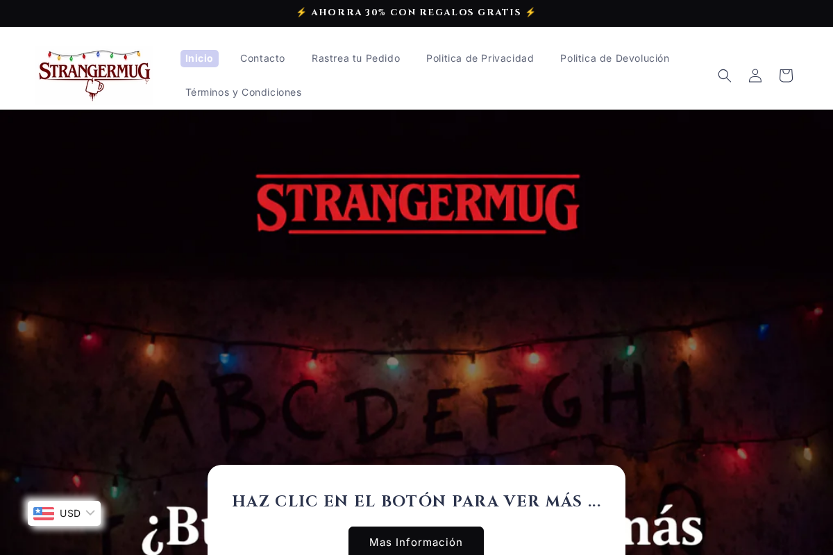 StrangerMug homepage screenshot