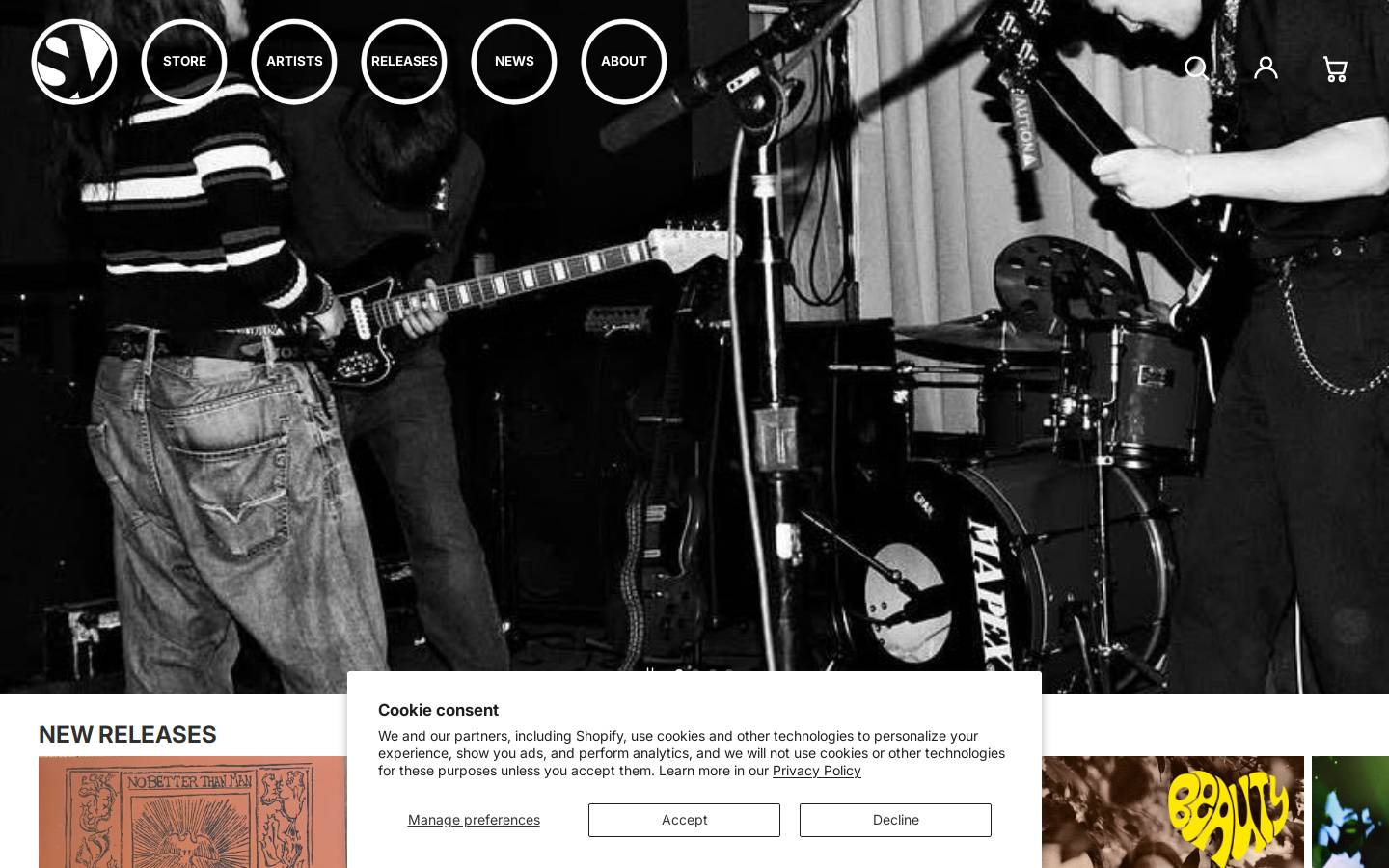 strangeviewrecords.com homepage screenshot
