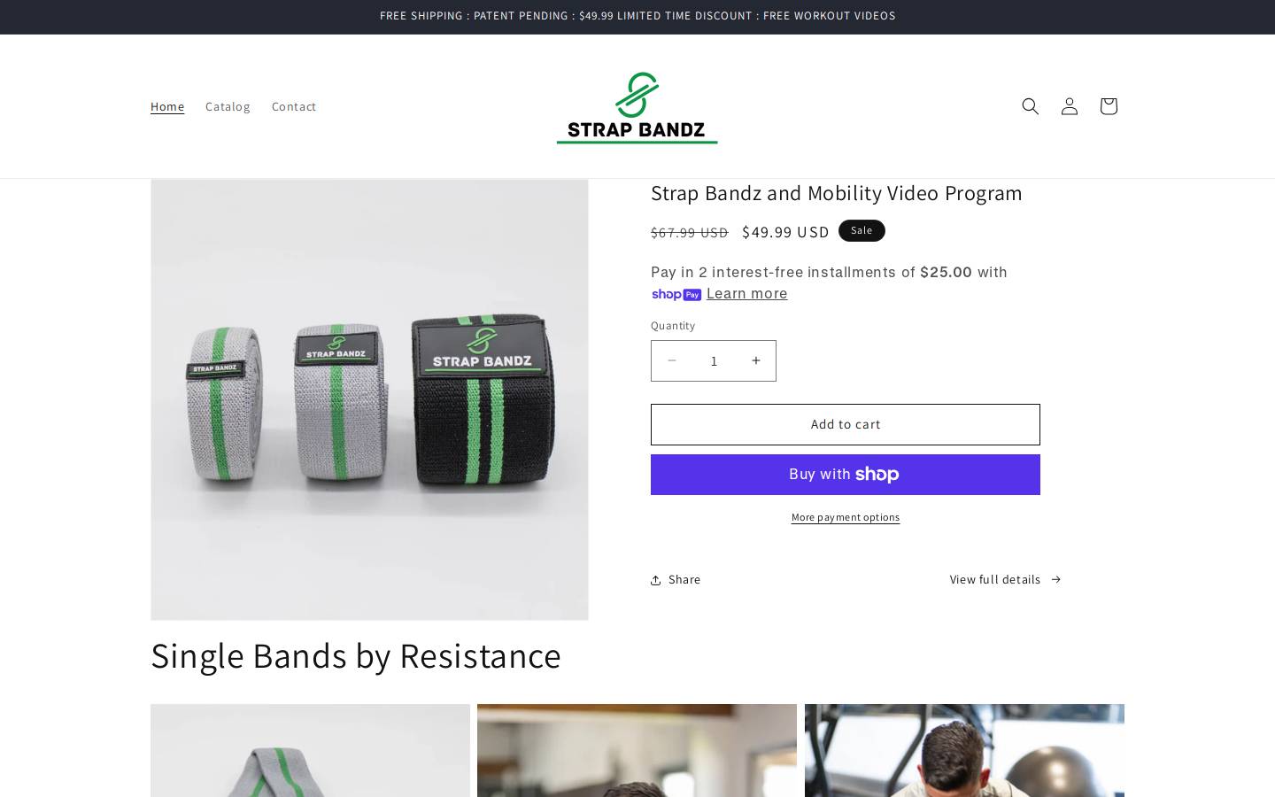 strapbandz.com homepage screenshot