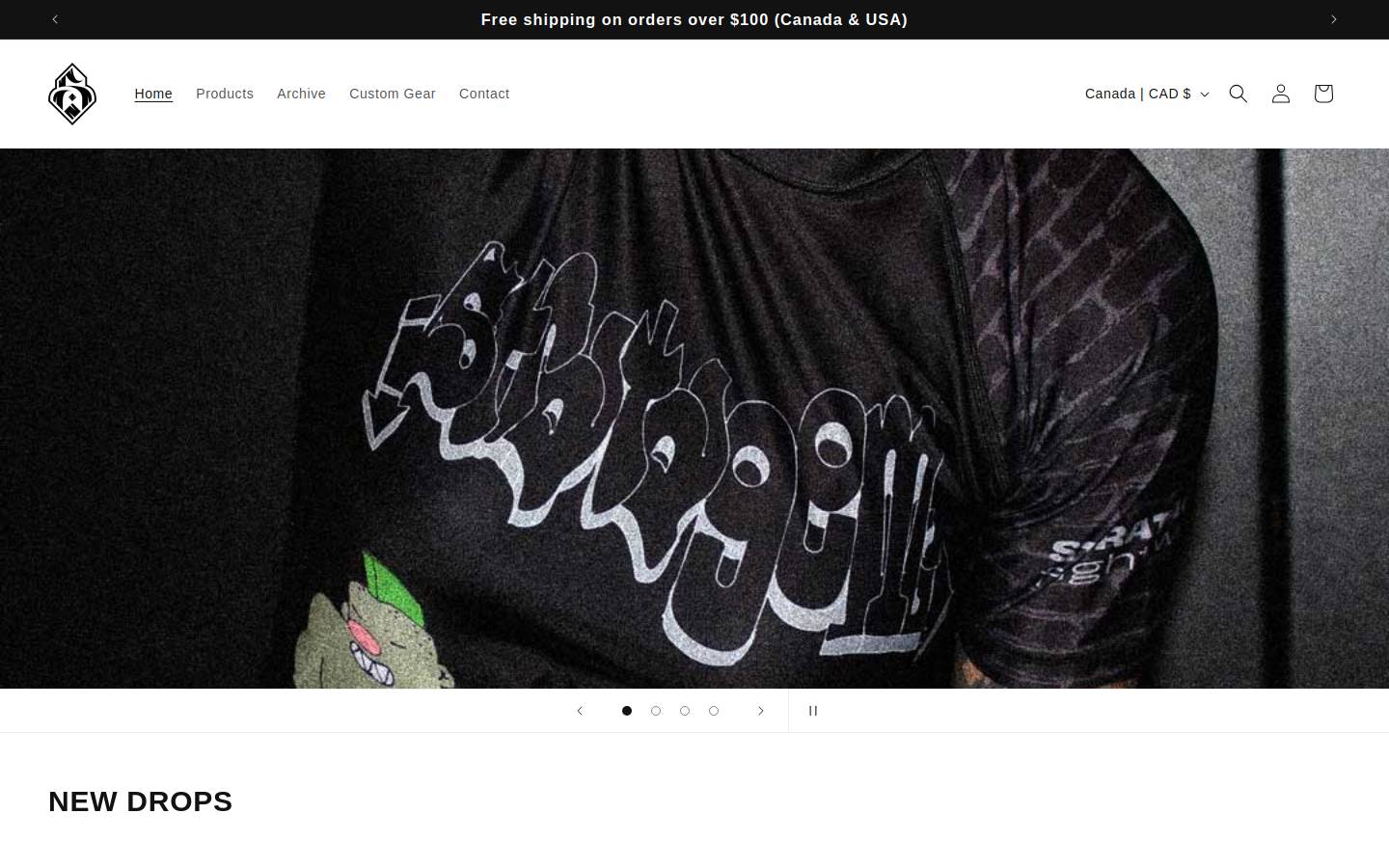 stratagemfightwear.com homepage screenshot