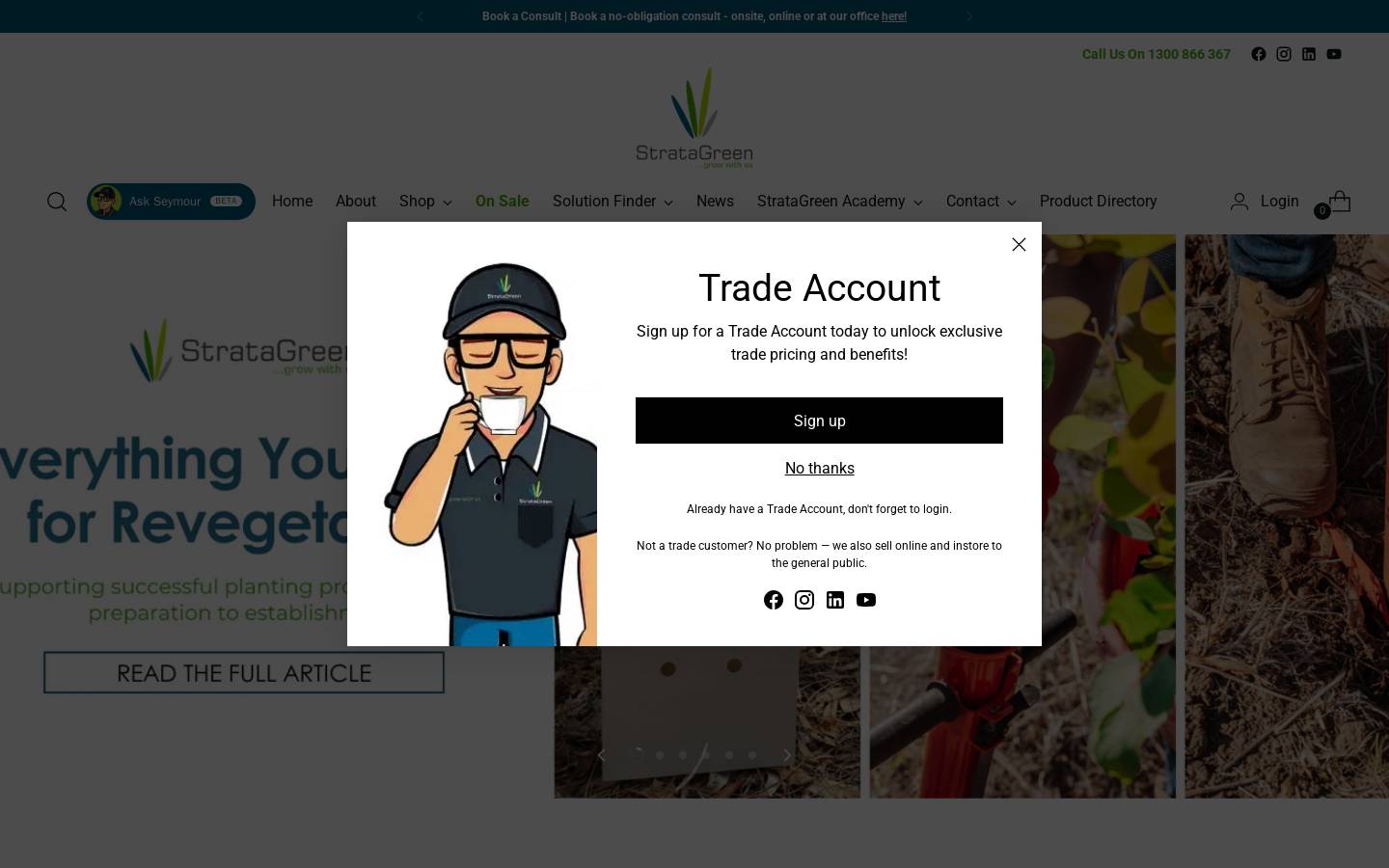 stratagreen.com.au homepage screenshot