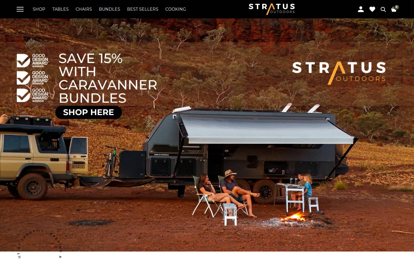 stratusoutdoors.com.au homepage screenshot