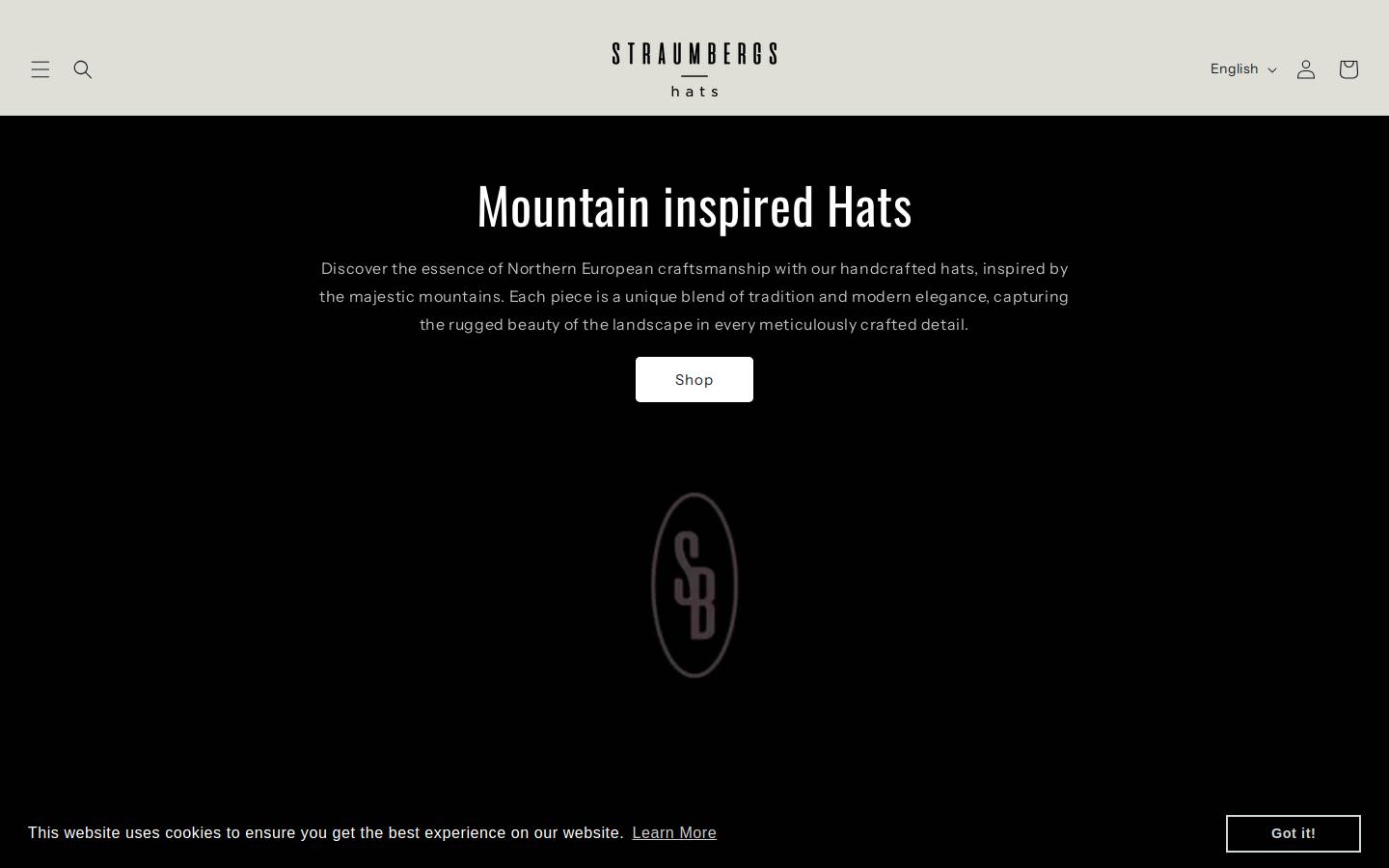 straumbergshats.com homepage screenshot