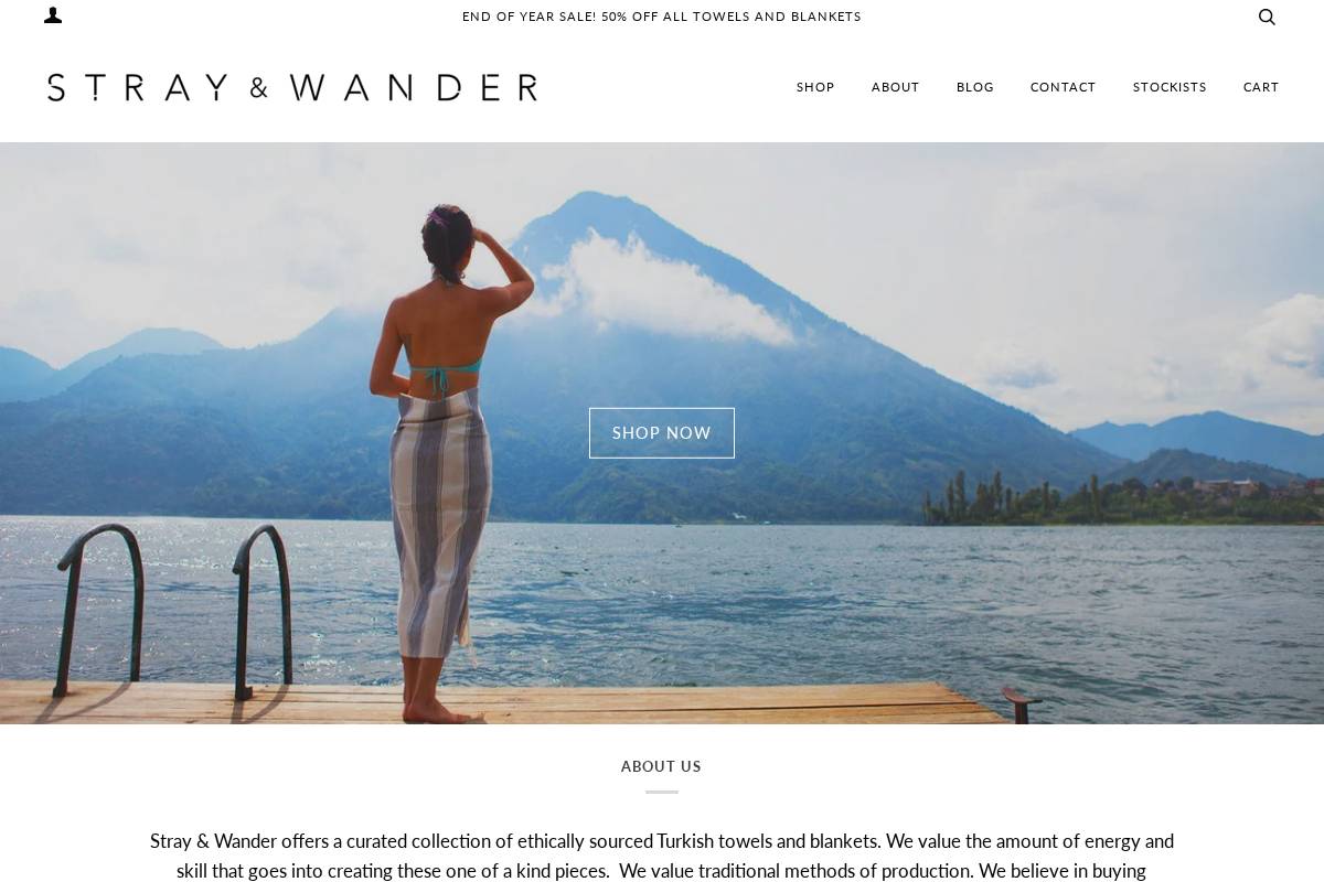 strayandwander.com homepage screenshot