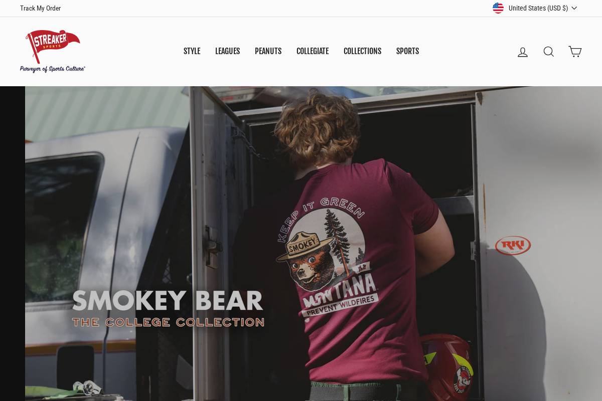 streakersports.com homepage screenshot