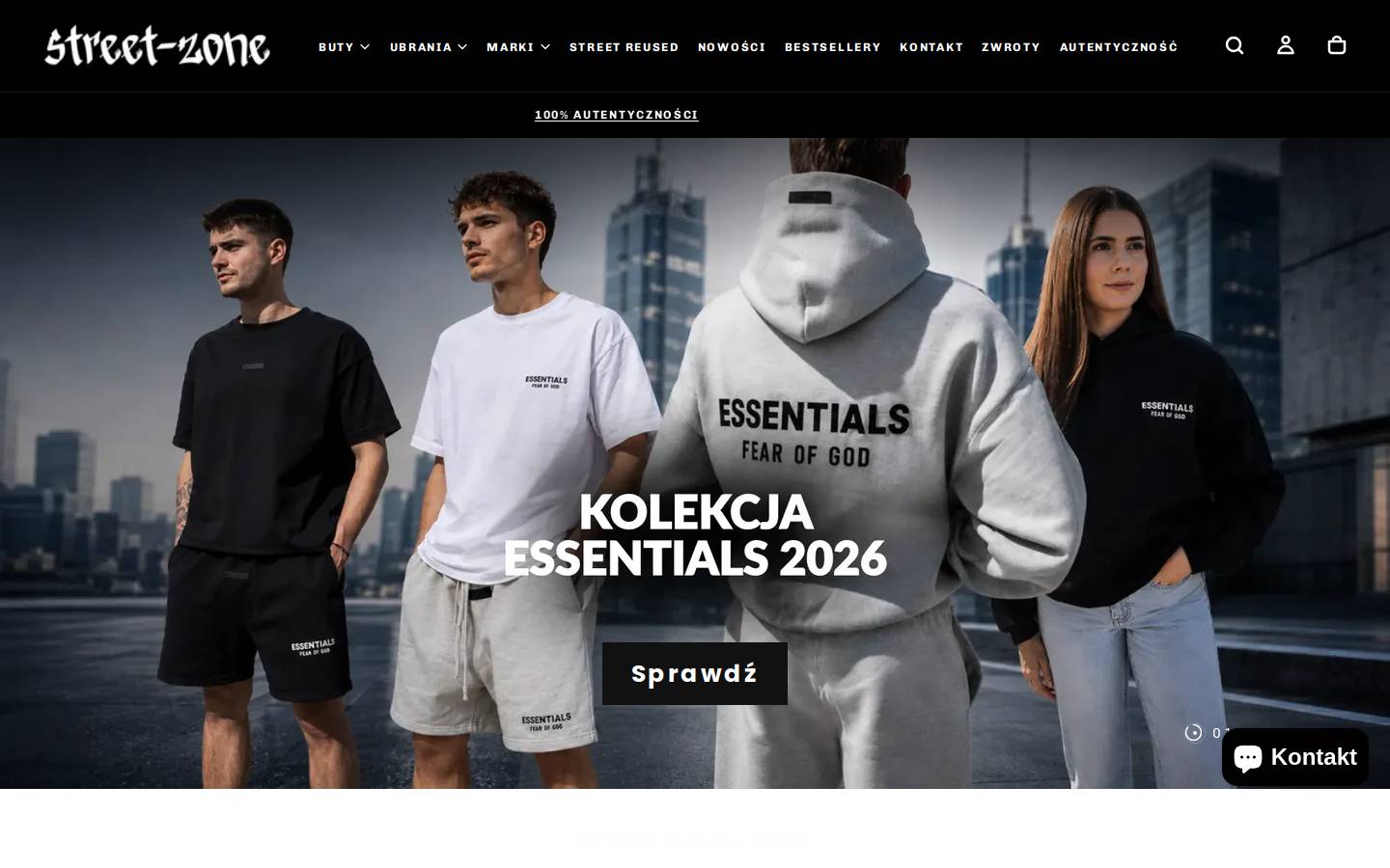 Street Zone homepage screenshot