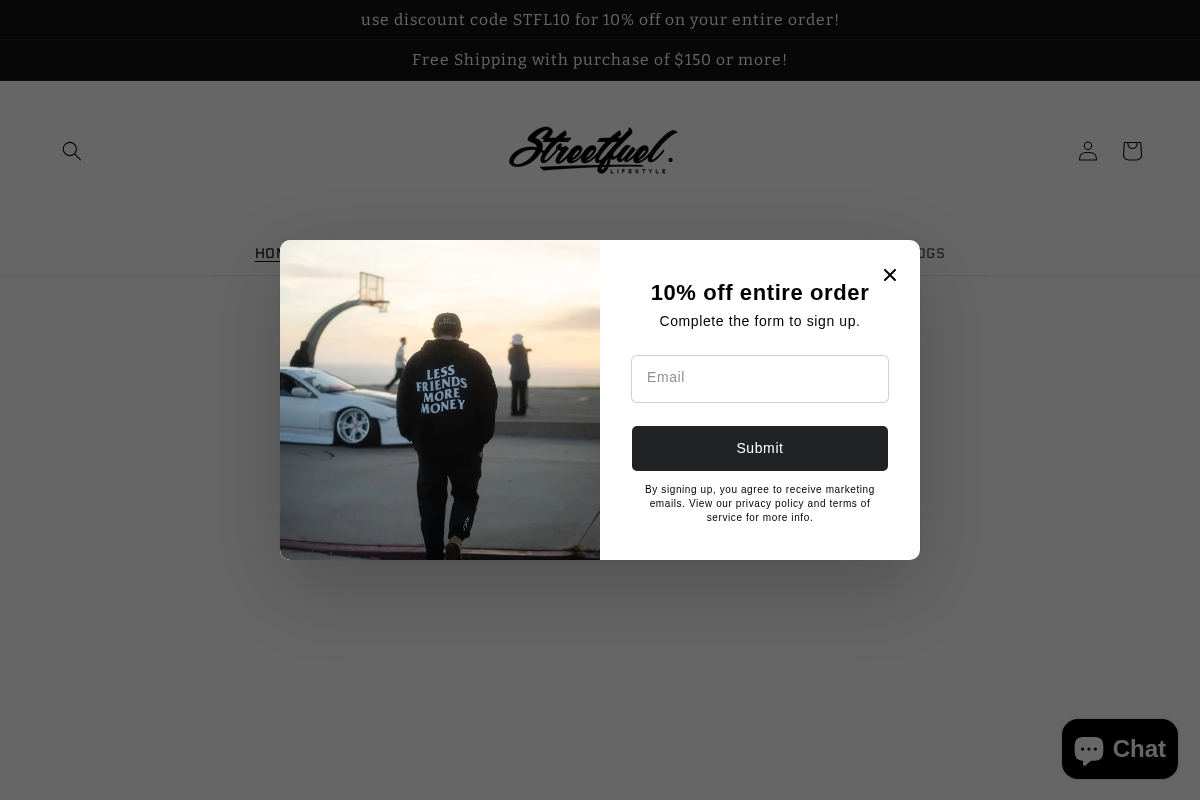 Streetfuel homepage screenshot