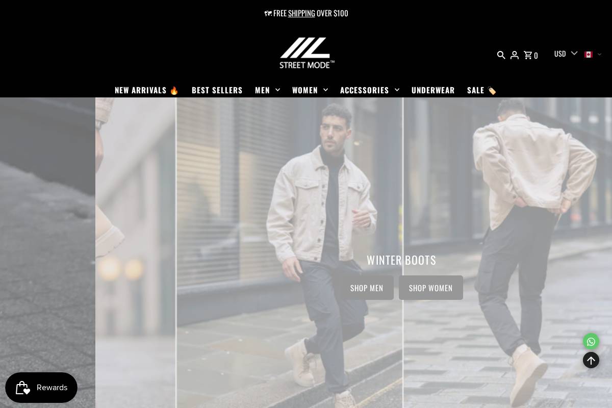 STREETMODE™ homepage screenshot