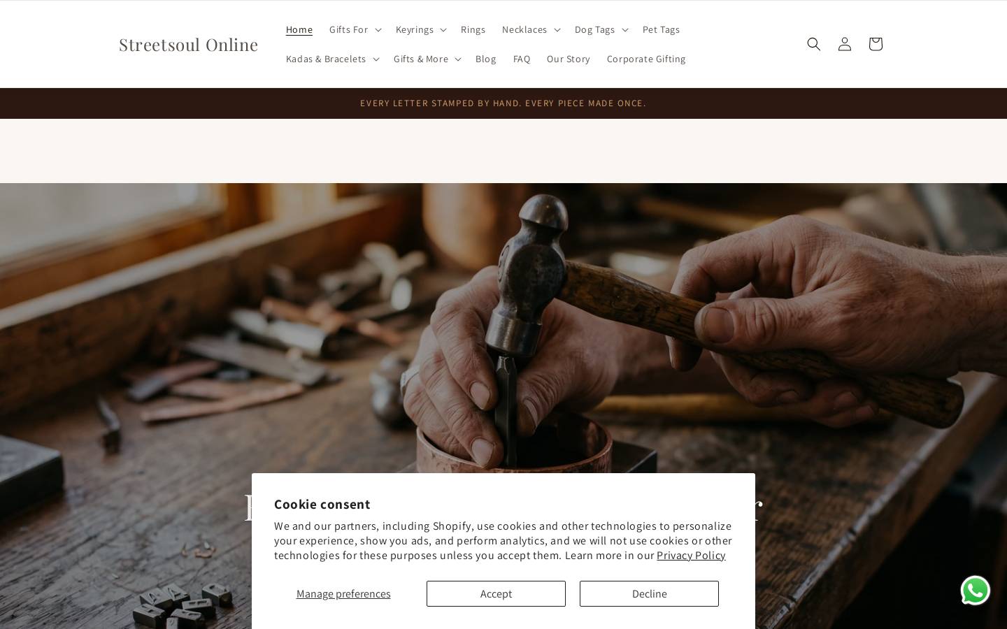 streetsoul.in homepage screenshot