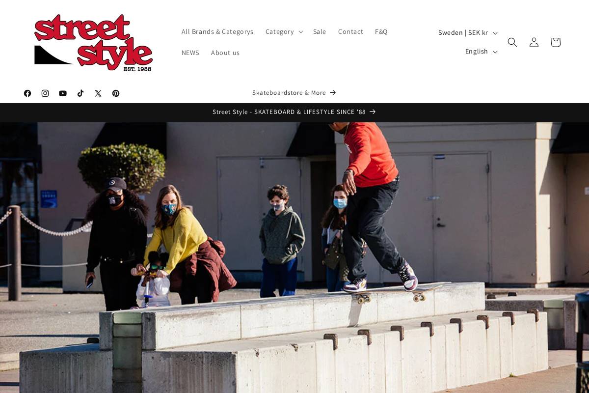 Street Style homepage screenshot