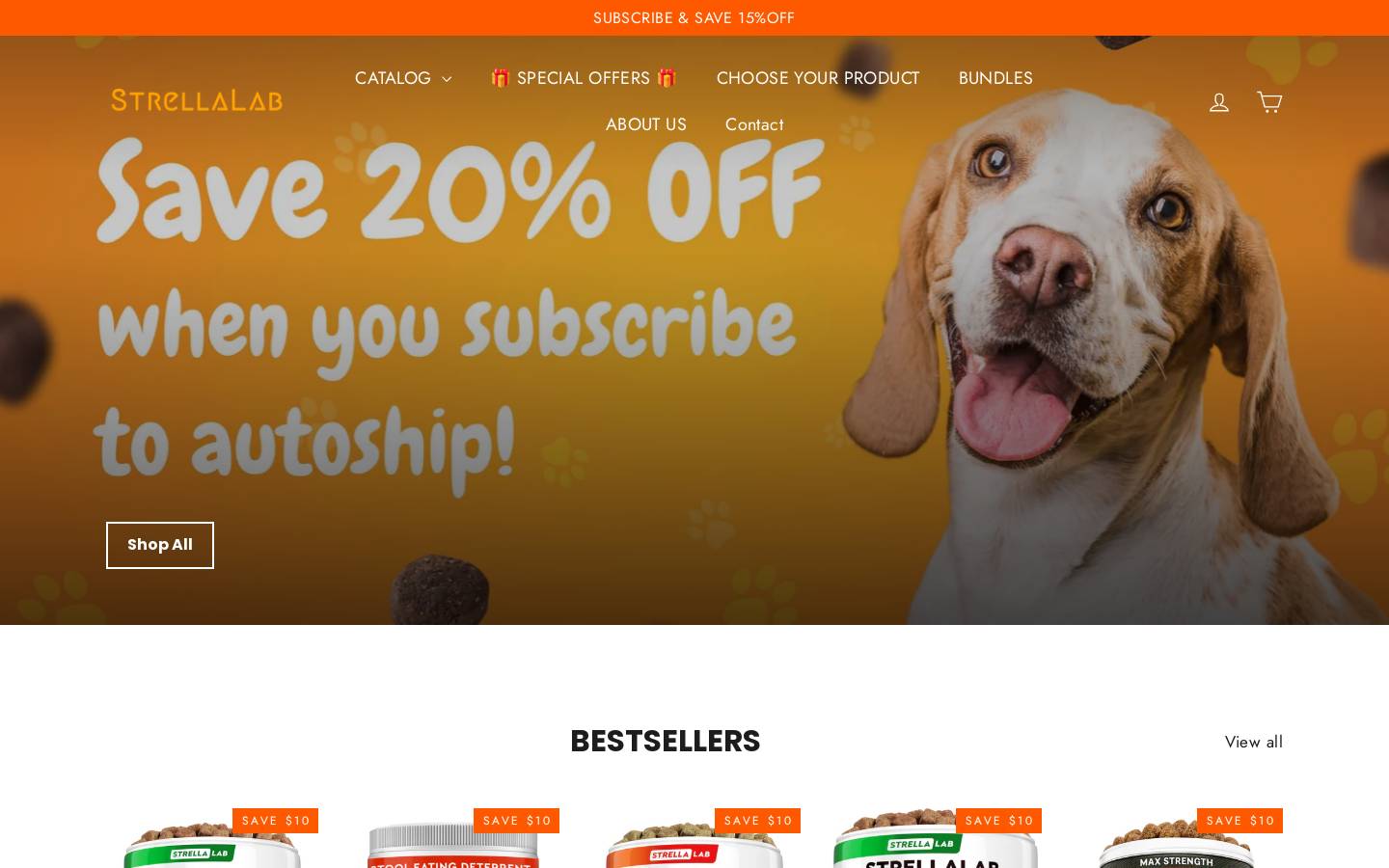 Strellalab homepage screenshot