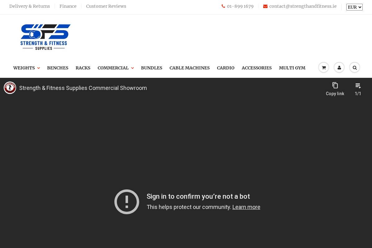 strengthandfitness.ie homepage screenshot