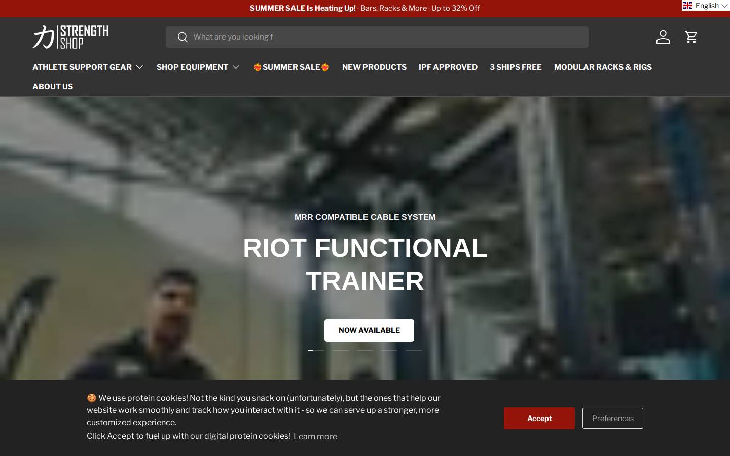 strengthshop.eu homepage screenshot