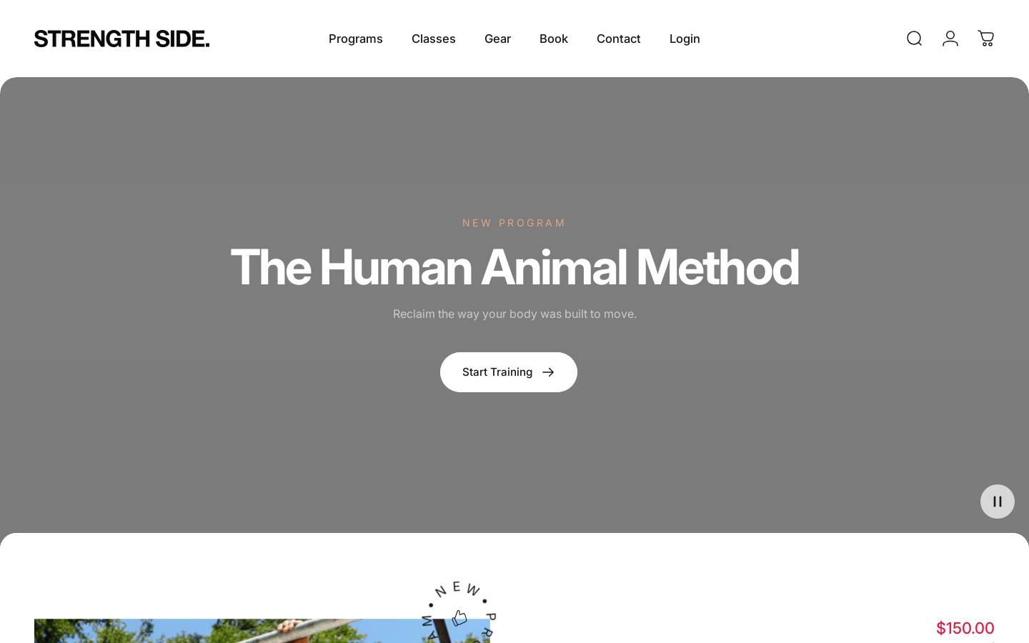 strengthside.com homepage screenshot
