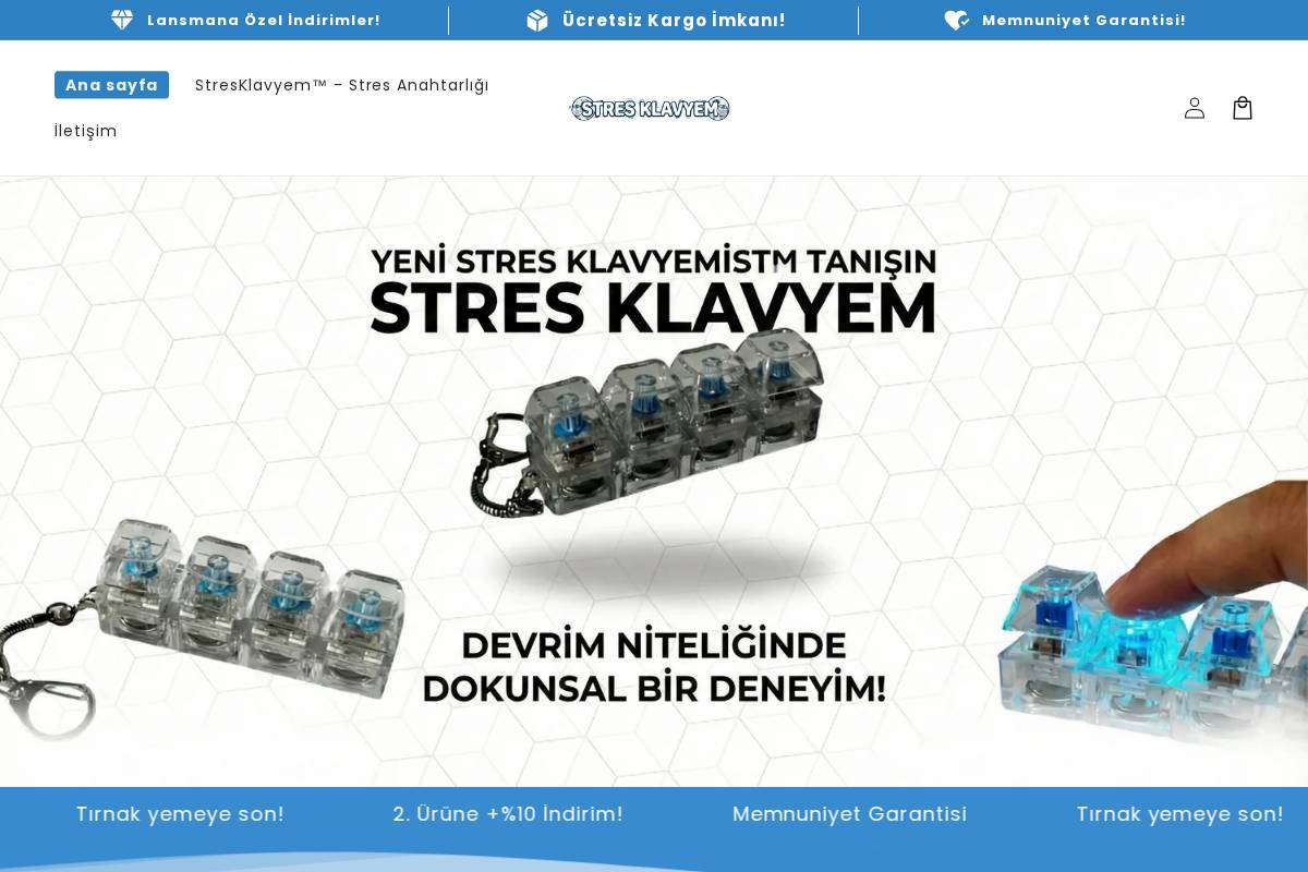 stresklavyem.com.tr homepage screenshot