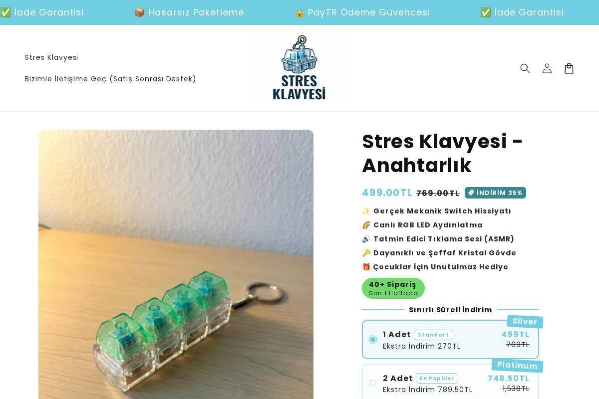 stresklavyesi.com homepage screenshot