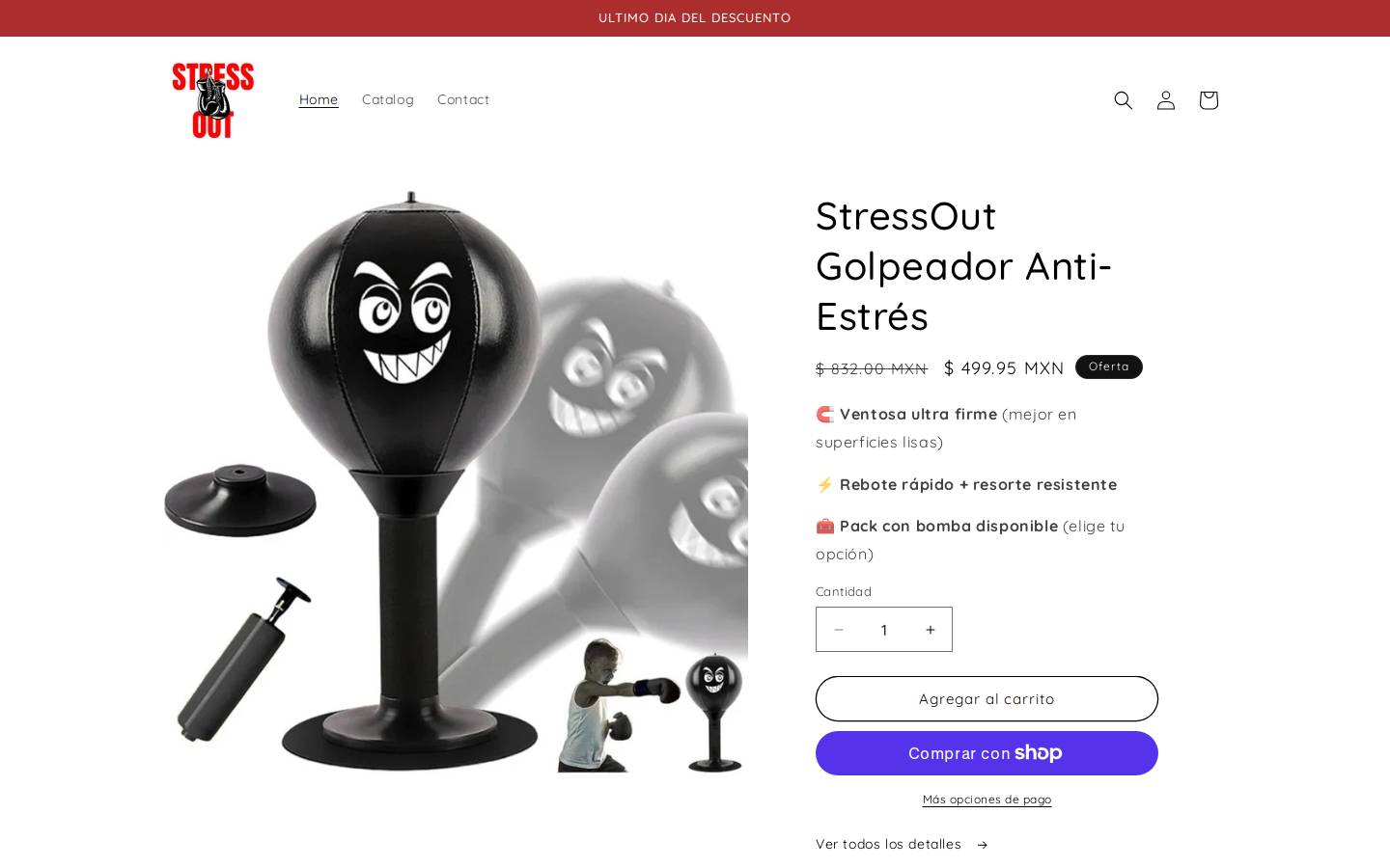stressouut.shop homepage screenshot