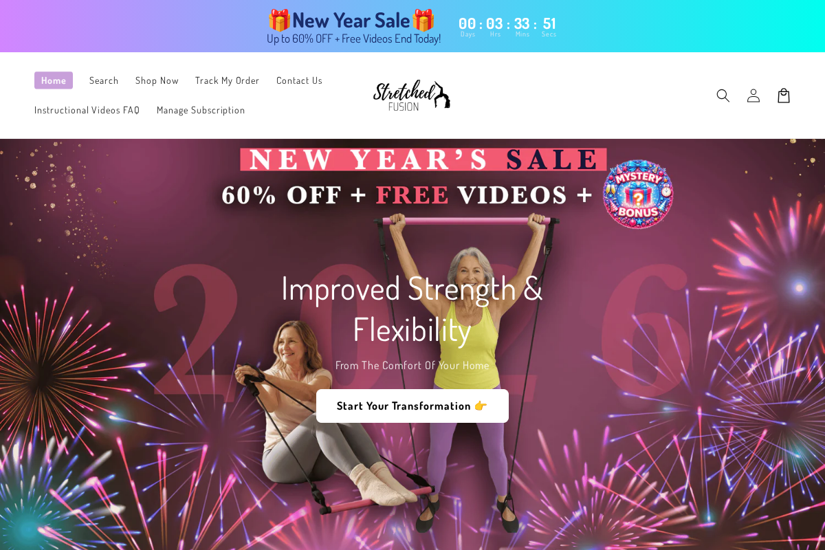 Stretched Fusion homepage screenshot