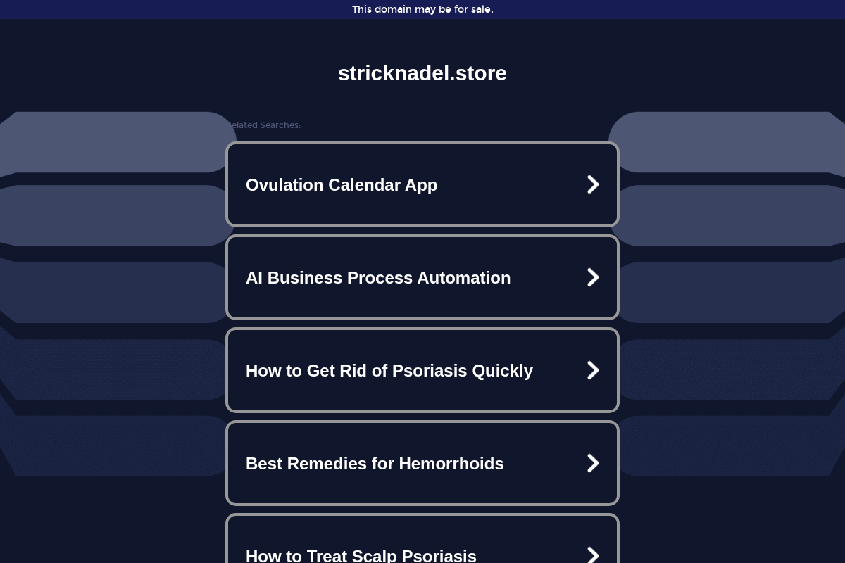 stricknadel.store homepage screenshot