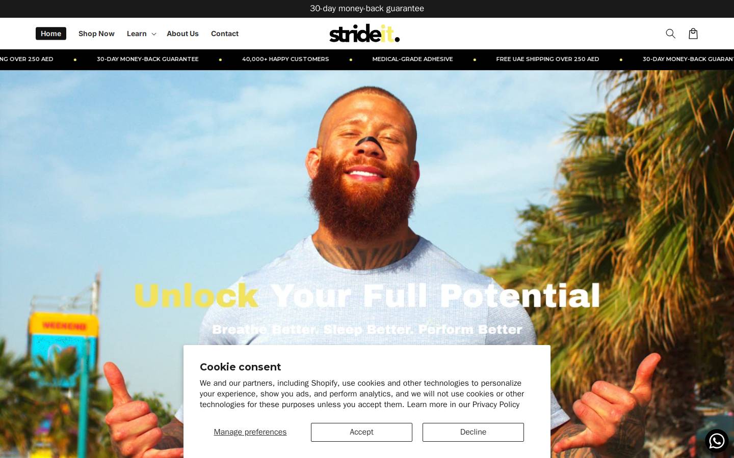 strideit.com homepage screenshot