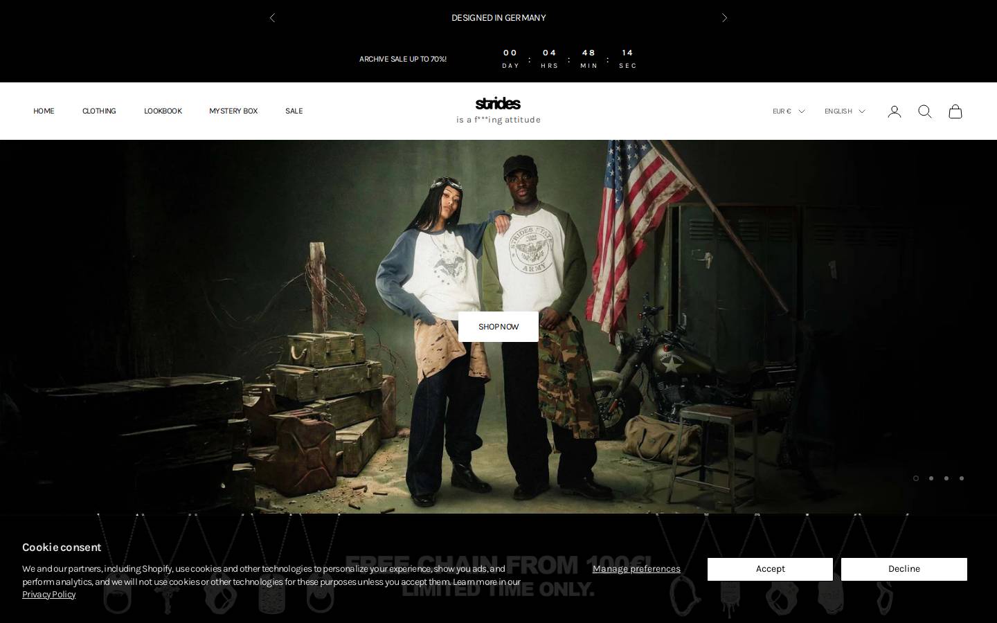 Strides JP homepage screenshot