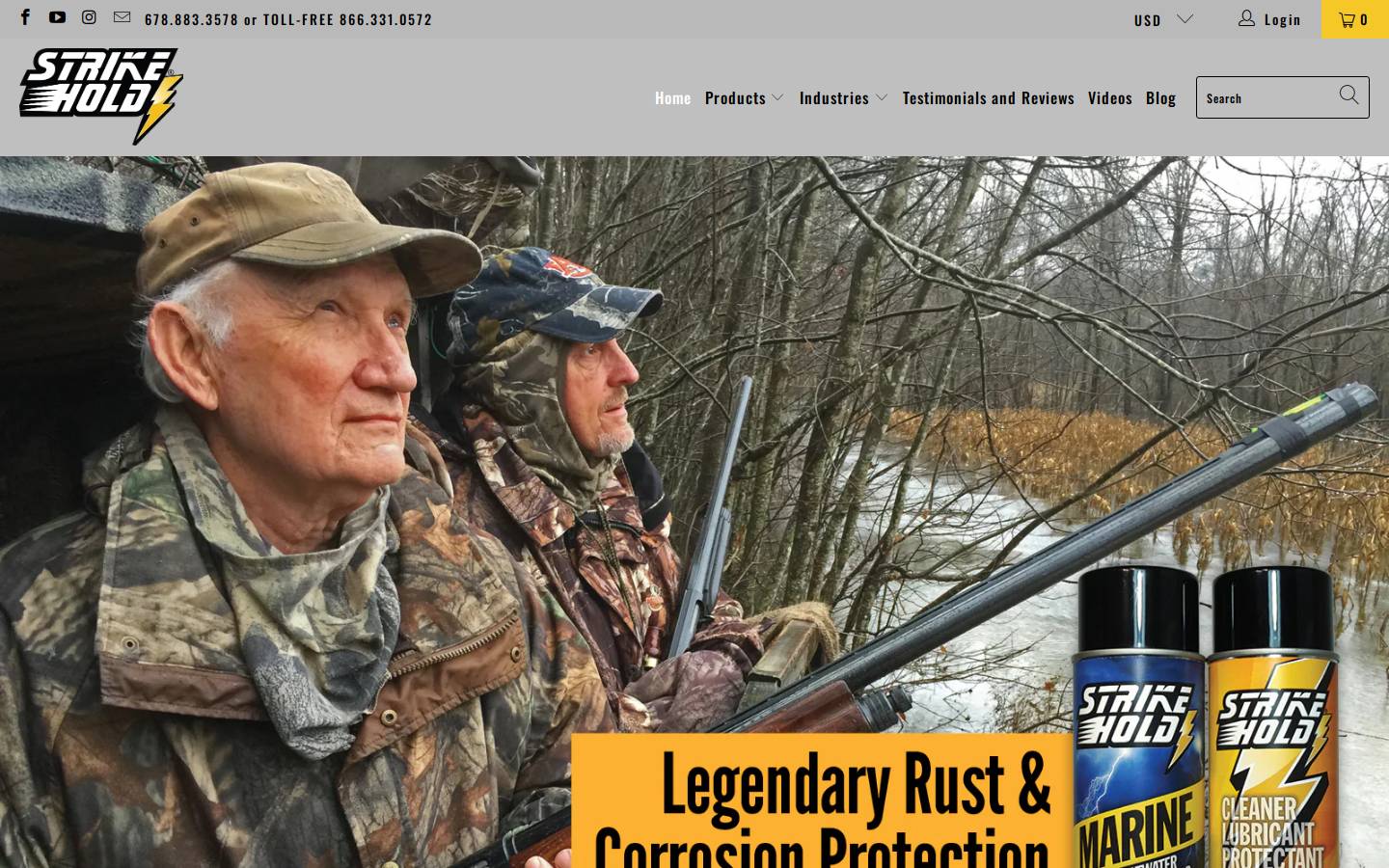 strikehold.com homepage screenshot
