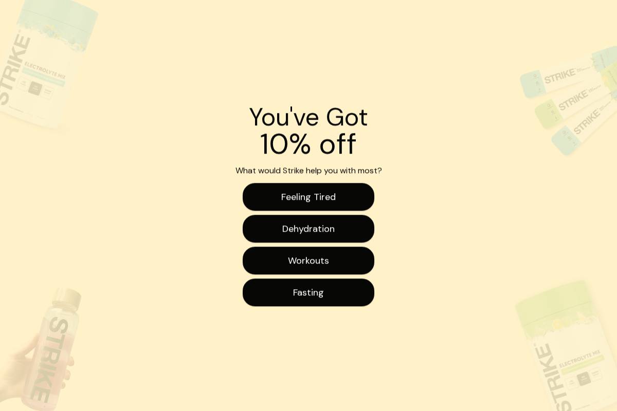 Strikenutrition homepage screenshot