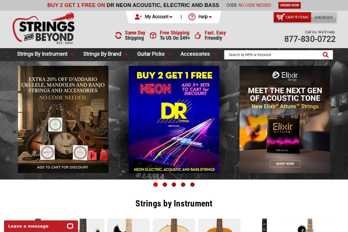 Strings and Beyond homepage screenshot