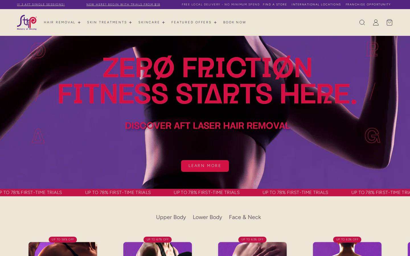 strip.com.sg homepage screenshot
