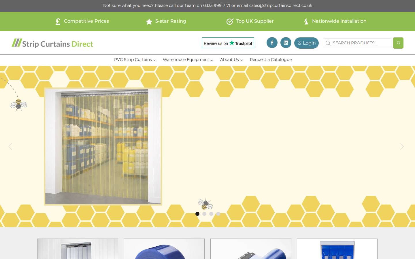 Strip Curtains Direct Ltd homepage screenshot