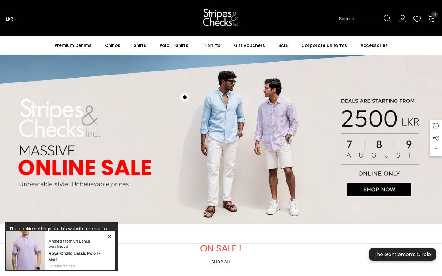 stripesandchecksinc.com homepage screenshot