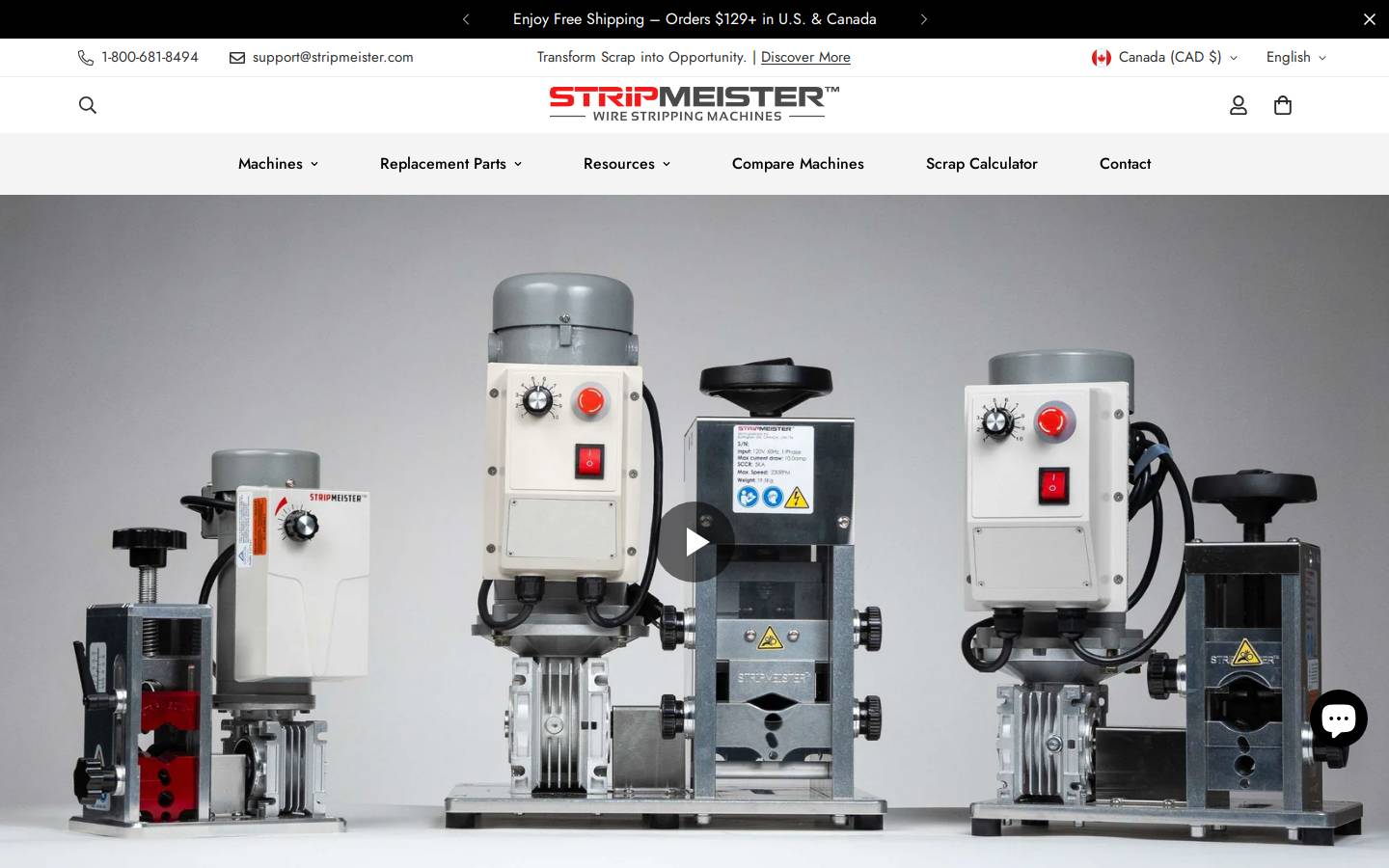 Stripmeister homepage screenshot