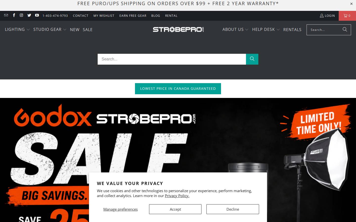 strobepro.com homepage screenshot