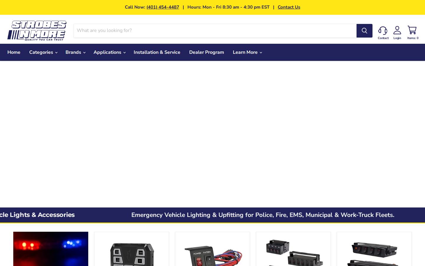 Strobes N' More homepage screenshot