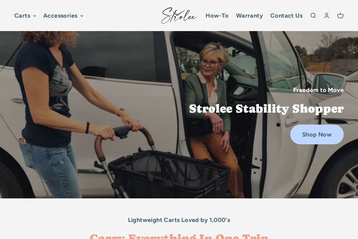 Stroleecarts homepage screenshot
