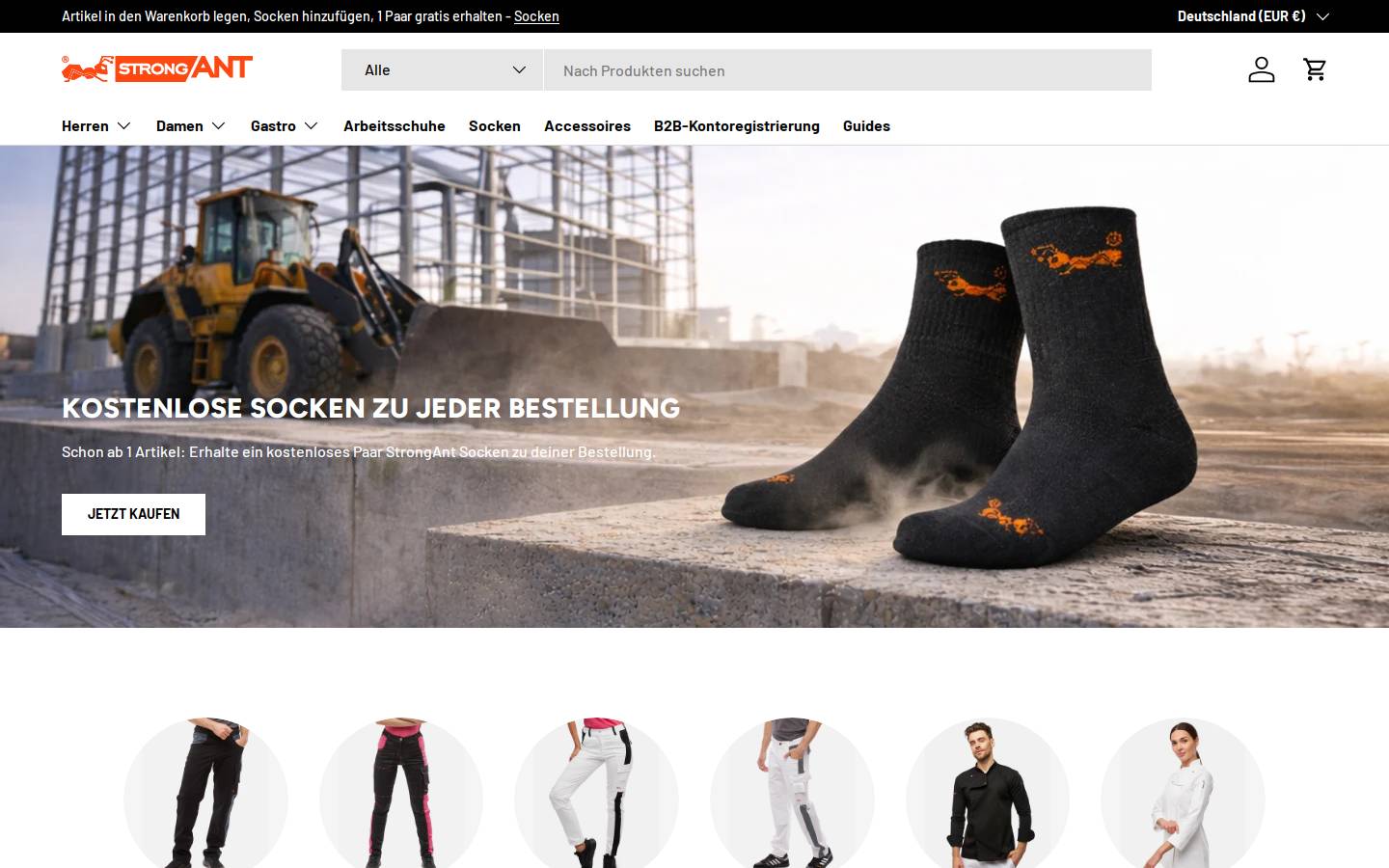 strongant.de homepage screenshot