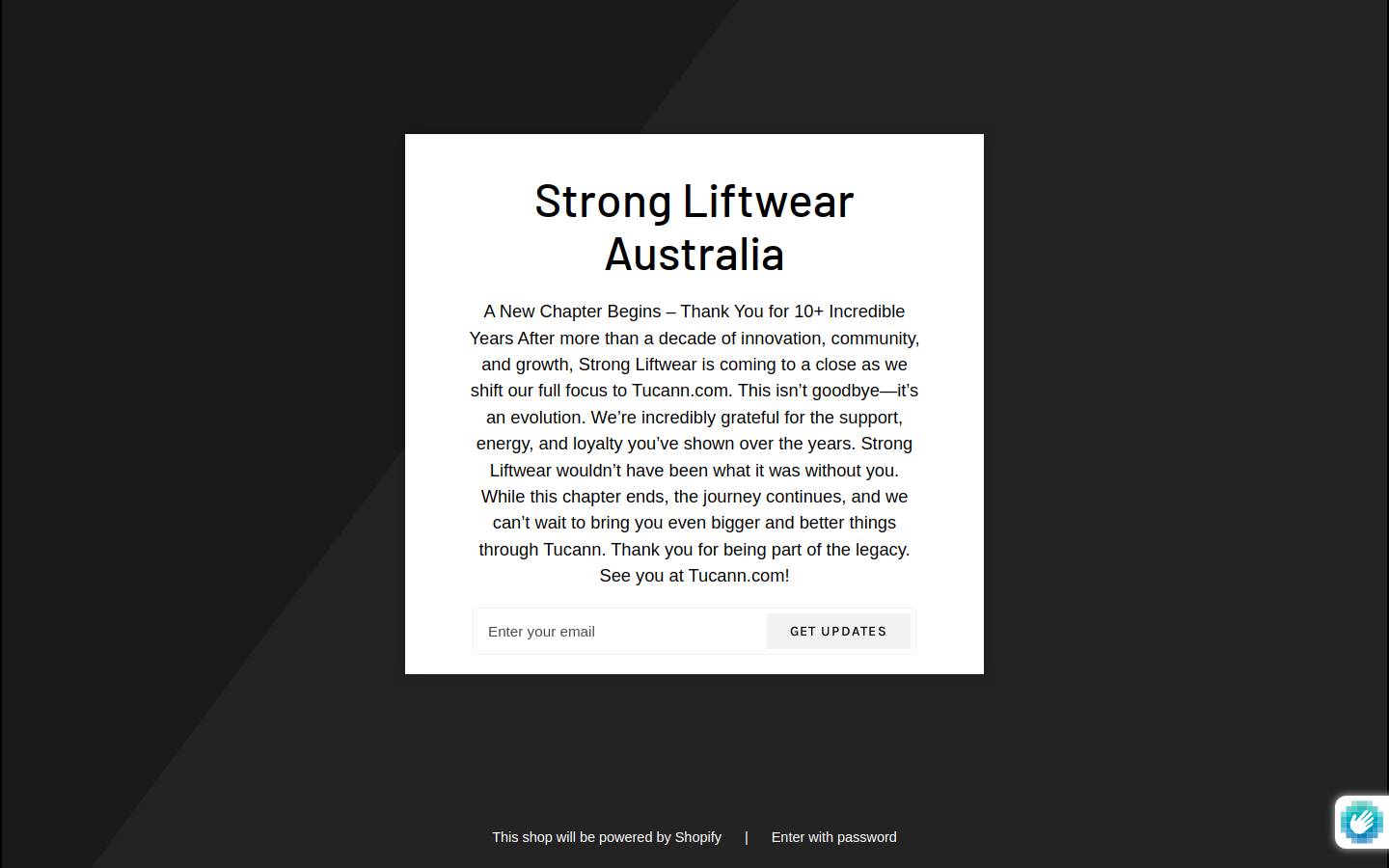 strongliftwear.com homepage screenshot